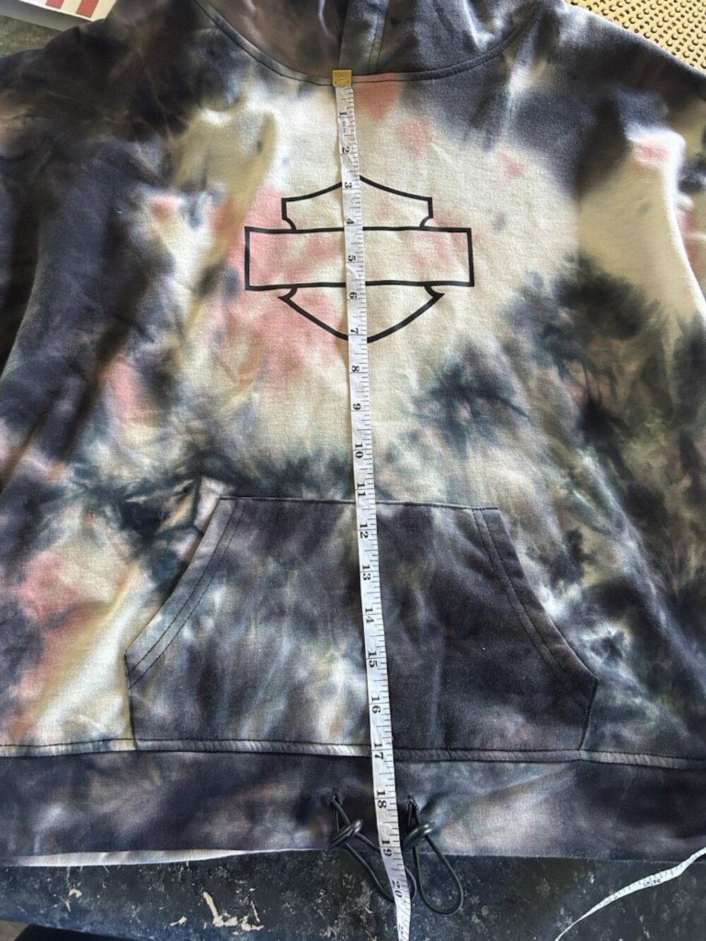 Full Circle Trends Women's Large  Pullover Hoodie Knit Tie Dye Harley Biker - Picture 6 of 6
